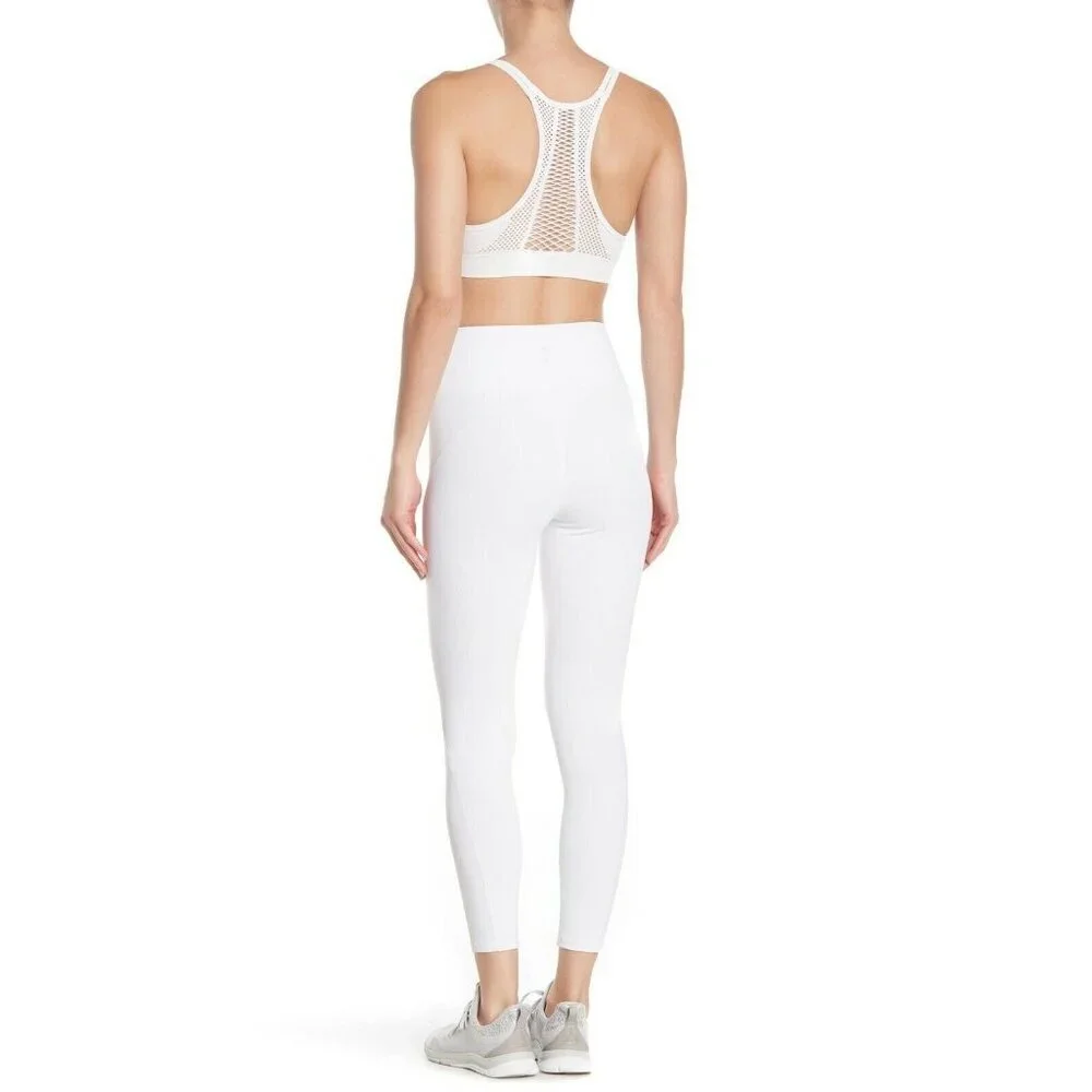 Free People FP Movement Formation High Waist Ankle Leggings White SZ SP New